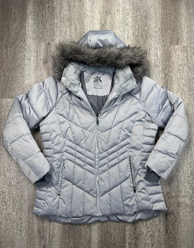 Jacket Puffer & Quilted By Zeroxposur In Grey, Size: Xxl