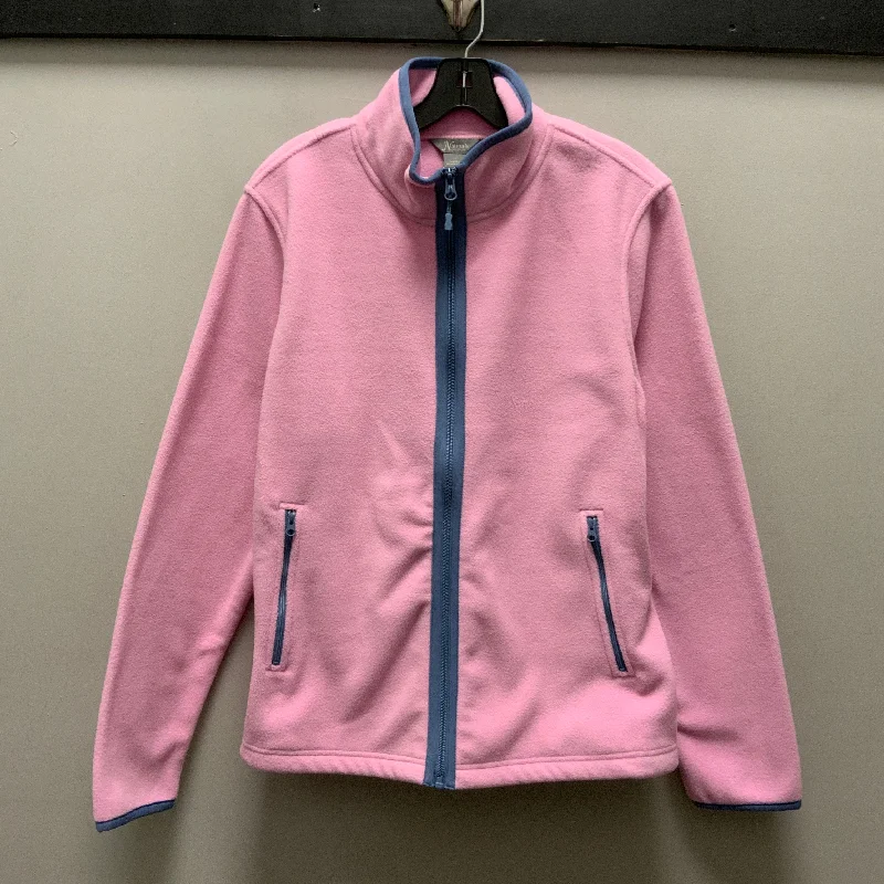 Jacket Fleece By Natural Reflections In Pink, Size: L