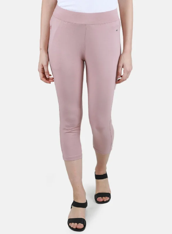 Stylish Women's Attire Crazy Discounts, Hurry Up Women Light Pink Solid Capri