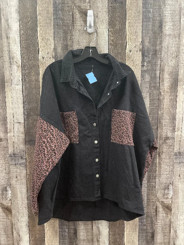 Jacket Shirt By Cmf In Animal Print, Size: 2x