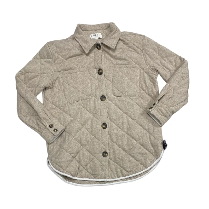 Jacket Shirt By Z Supply In Tan, Size: Xs