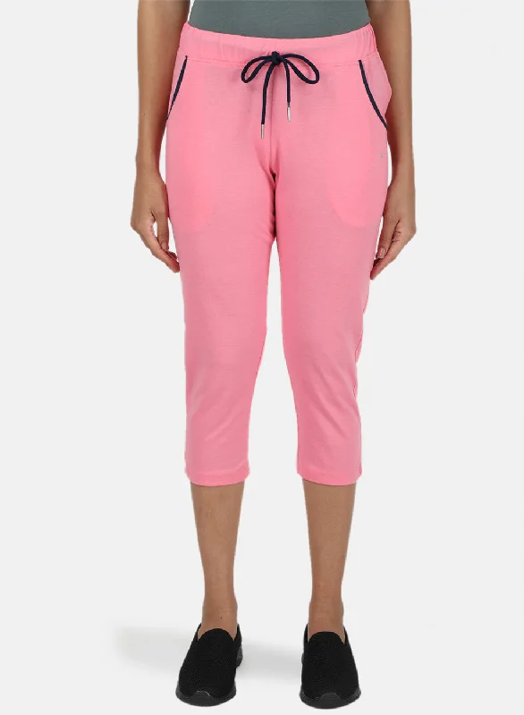 Women's Trendy Outfit Limited Time Special Offer Womens Pink Plain Capri