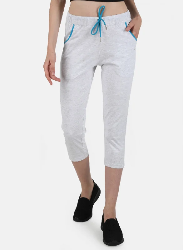 Women's Clothes For Outdoor Events Vintage-Inspired Style Offers Womens Grey Regular Capri