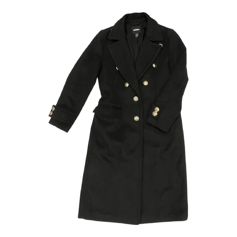 Coat Wool By Express In Black, Size:L