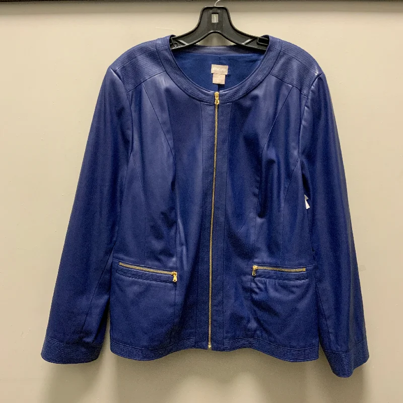 Jacket Other By Chicos In Blue, Size: Xl