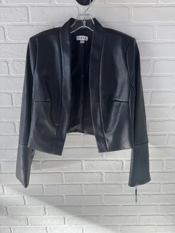 Jacket Moto By Calvin Klein In Black, Size: L