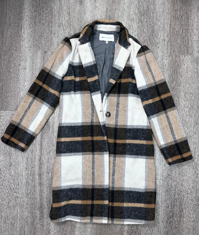 Coat Parka By Cupcakes And Cashmere In Plaid Pattern, Size: Xs