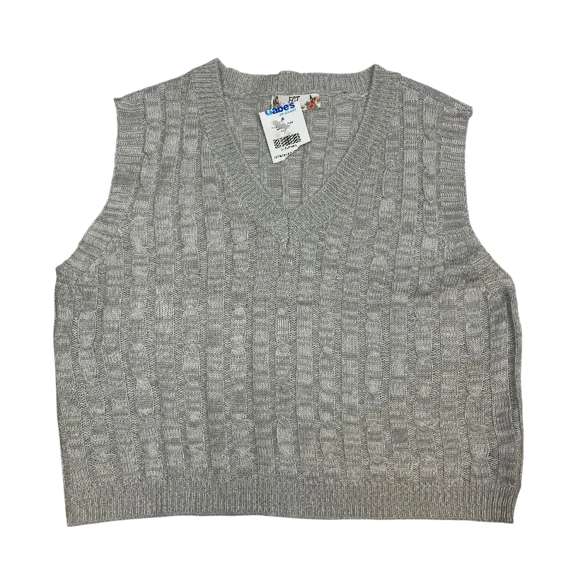 Vest Sweater By Fct In Grey, Size: L