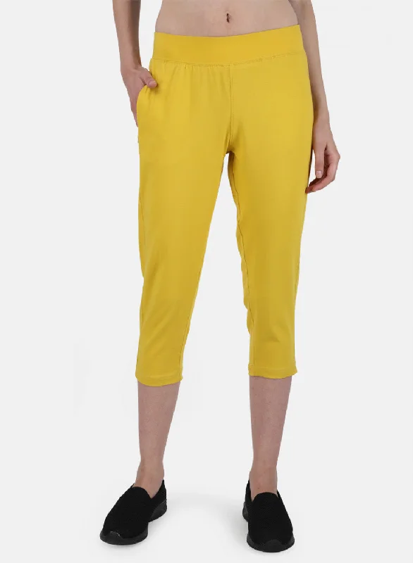 Women's Seasonal Clothing Cozy Comfort Style Sale Womens Yellow Regular Capri