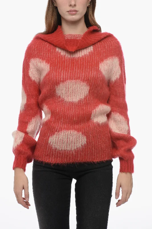 Women's Vintage-Inspired Outfit Urban Fashion Marni Merino Wool-blended Sweater with Cuffs