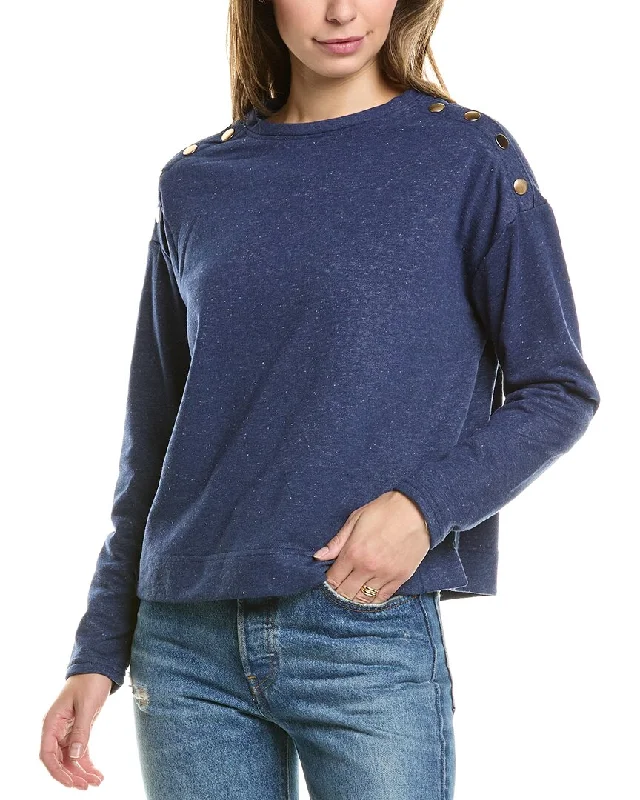 Women's Clothes And Garments Cozy Comfort Style Sale Nanette Lepore PLAY Snap Trim Pullover