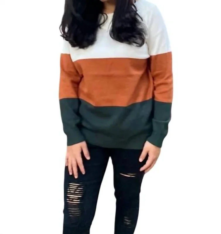 Women's Seasonal Apparel Discover Now Color Block Off The Shoulder Sweater In Multi