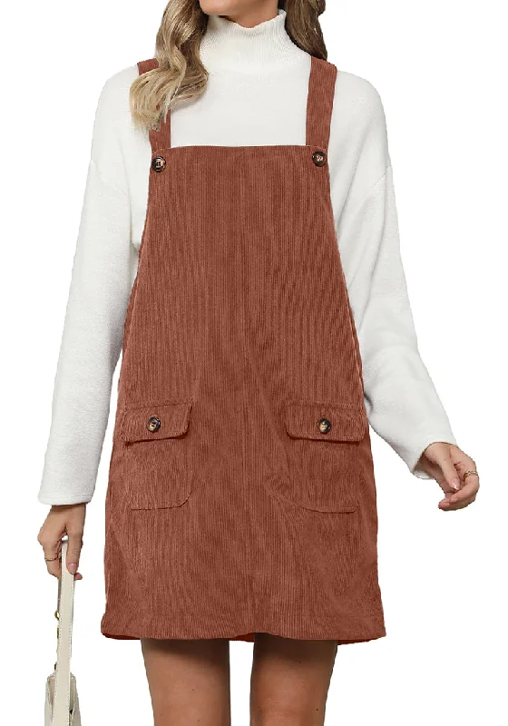 Women's Clothing For Special Occasions Insane Discount Onslaught Sierra Women's Fashion Adjustable Straps Corduroy Overalls Pinafore Short Dresses