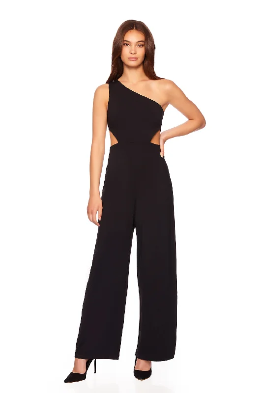 Women's High-Fashion Clothes Vintage-Modern Style Offers one arm cut out jumpsuit