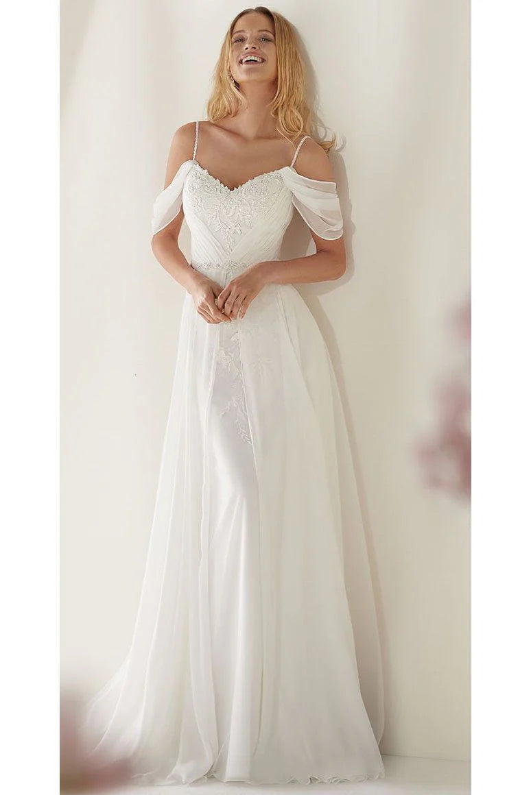 Stylish Clothes For Women Seize Bargains Unique Spaghetti Straps Sweep Train Wedding Dress