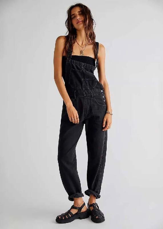 Luxury Women's Clothes Fashion-Forward Offers Ziggy Denim Overalls - Mineral Black