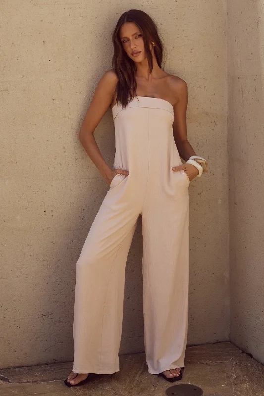 Comfortable Outfit For Women Hot Items Miralla Jumpsuit - White