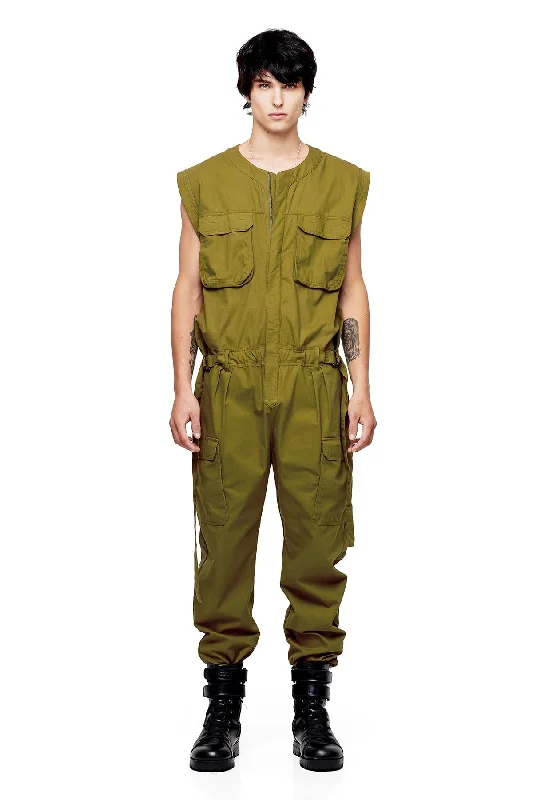 Women's Weekend Outfit Best-Sellers SLEEVELESS JUMPSUIT IN OLIVE