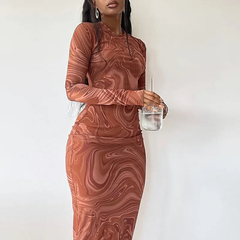 Women's Professional Attire Luxe Style Discounts Satin Autumn Winter Elegant Birthday Club Fit Midi Dresses