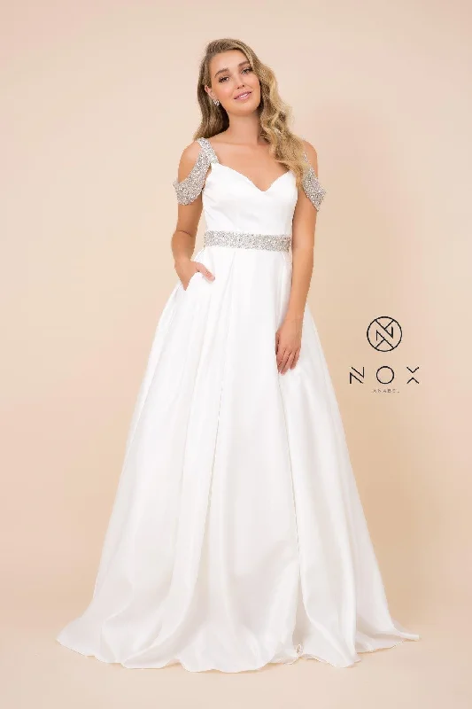 Charming Women's Clothes For Special Events Fast Fashion Favorites Long Classic Off Shoulder Wedding Dress White Sale