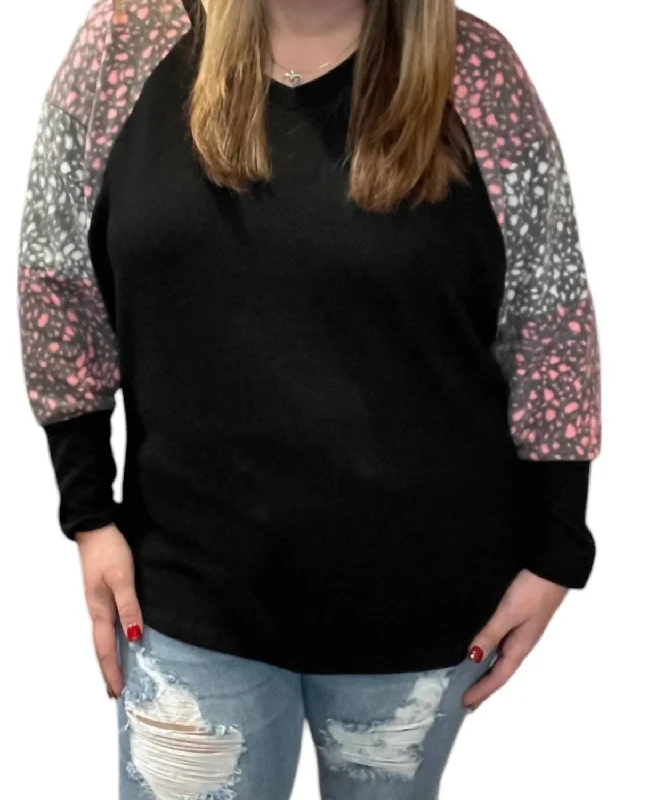 Women's Versatile Apparel Chic And Edgy Dolman Sleeve Sweater In Black