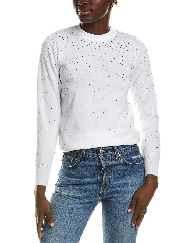 Women's Romantic Outfit Casual Chic Nanette Nanette Lepore Embellished Sweater