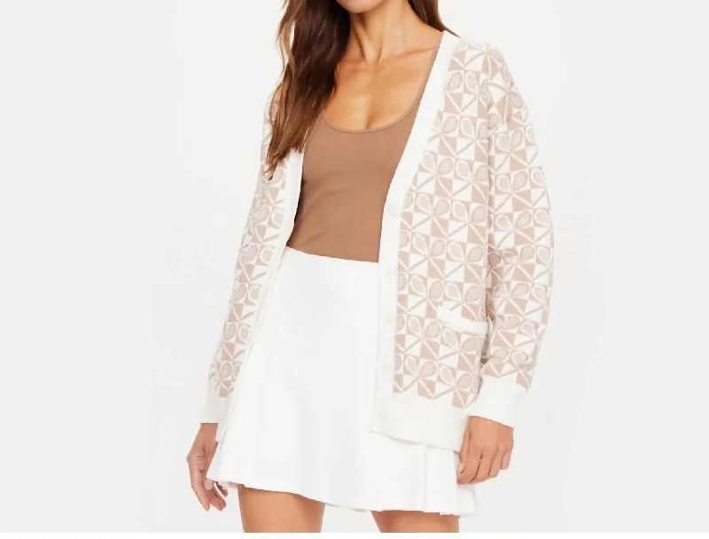 Women's Luxury Garments Top Brand Discounts Boulevard Piper Knit Cardigan In Ivory