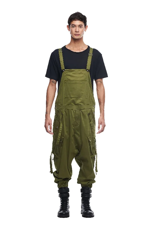 Women's Tops And Clothing Seasonal Clearance CARGO OVERALLS IN GREEN