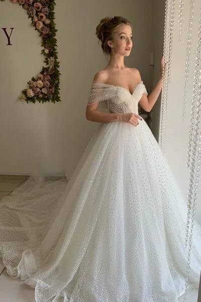 Women's Office Clothing Fashion Sale Off The Shoulder Sweetheart Wedding Dresses Bride Dresses