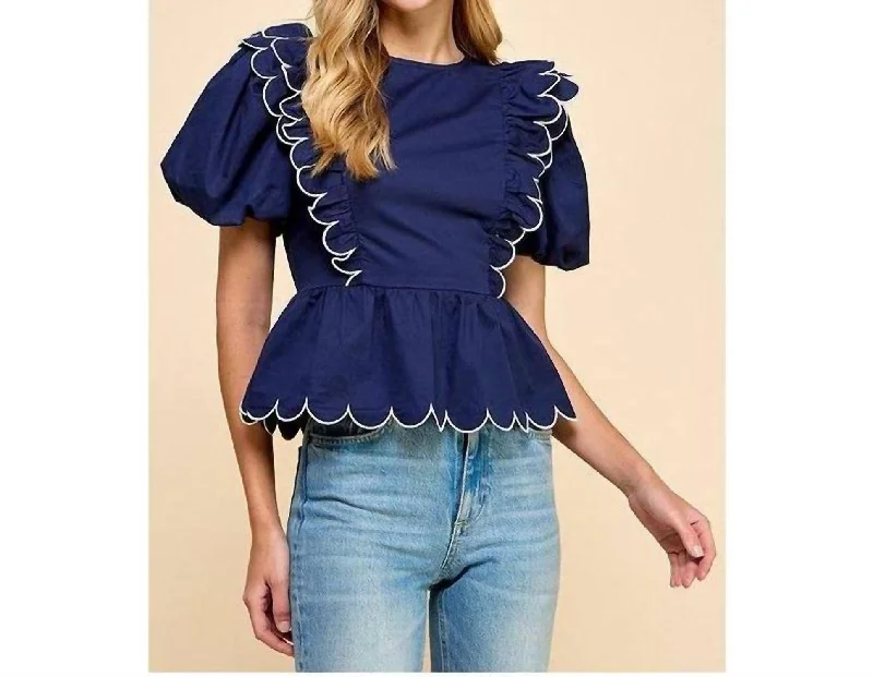 Discover Promotions Harlow Top In Navy