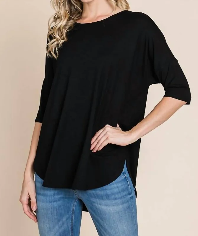 Vintage-Modern Style Offers Kandra Top In Black