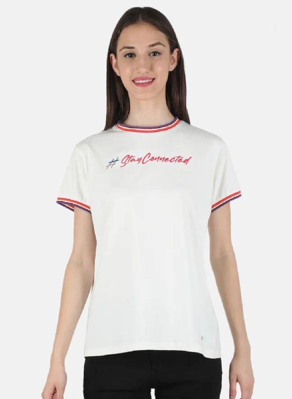 Premium Style Offers Women Off White Embroidered Top