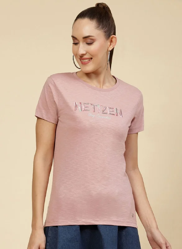 Inspired By You, Designed For You Women Pink Embroidered Top