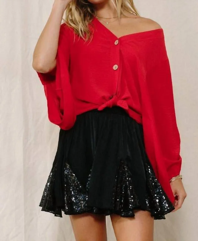 Huge Markdowns Royale Top In Red