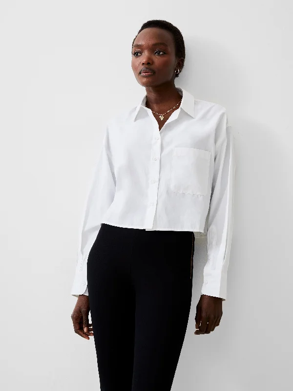 Essentials On Sale Cropped Poplin Shirt