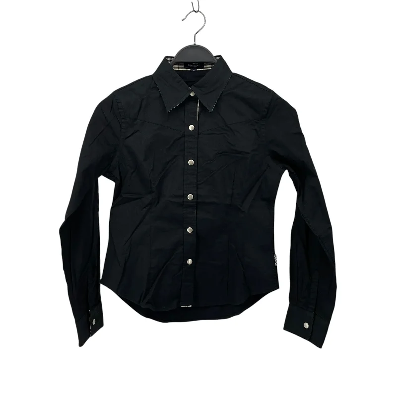 Hot Sale BURBERRY LONDON/LS Shirt/M/Black/Cotton/YGM-023-01