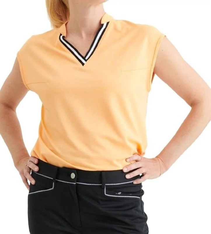 Fall Sale, Prices Drop Women Sandy Cupsleeve Polo In Apricot