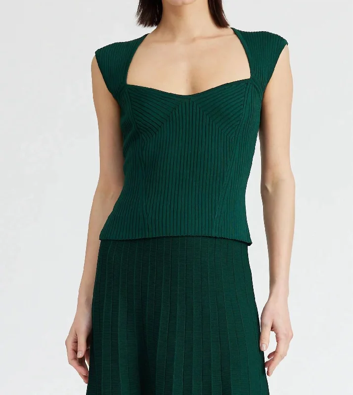 Latest Fashion Sigrid Top In Forest Green