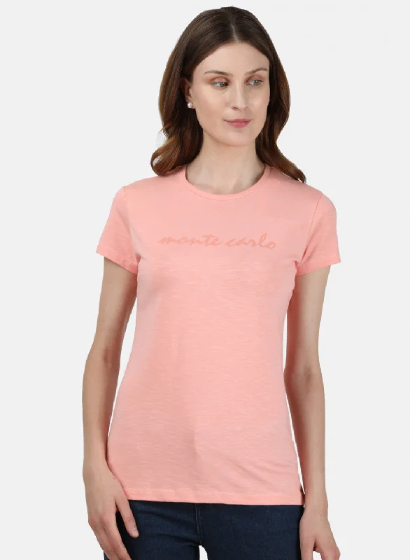 Fashion Sale Womens Baby Pink Printed Top