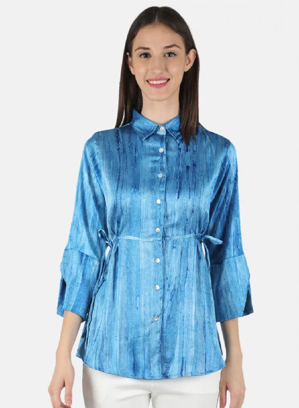 Mega Sale Women Blue Printed Top