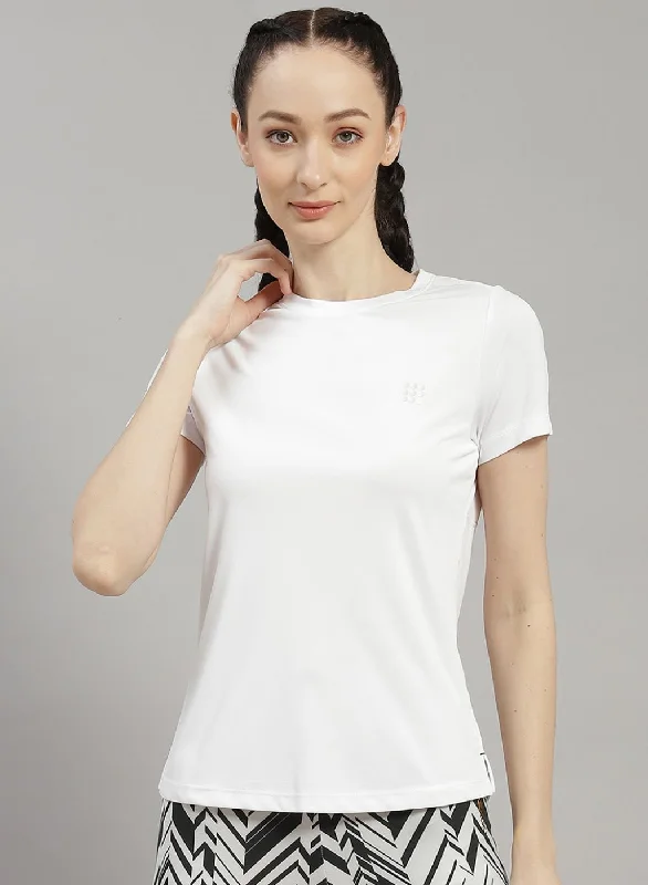 Unleash Your Trend Driven Style Women White Solid Top