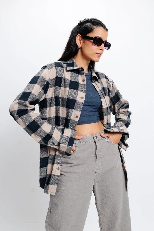 Trend Leading Collection Black Checkered Shirt