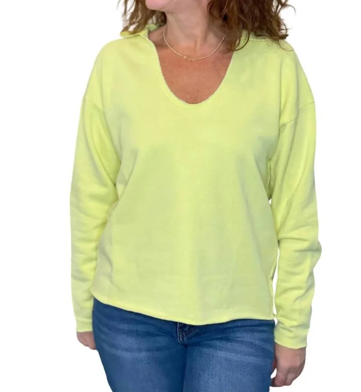 Hot Styles London Top In Light Canary Yellow