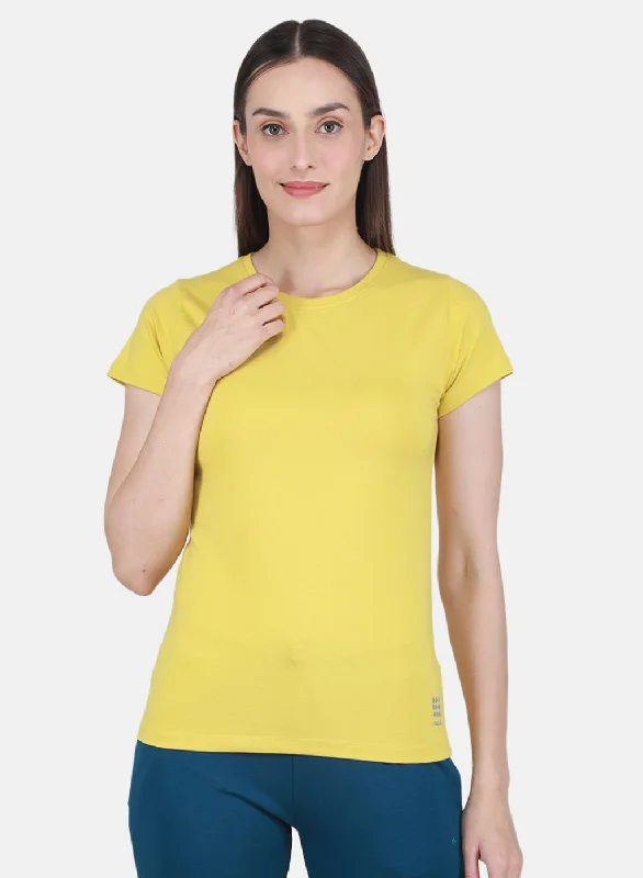 Trend Alert Rock-it Women Yellow Solid Top