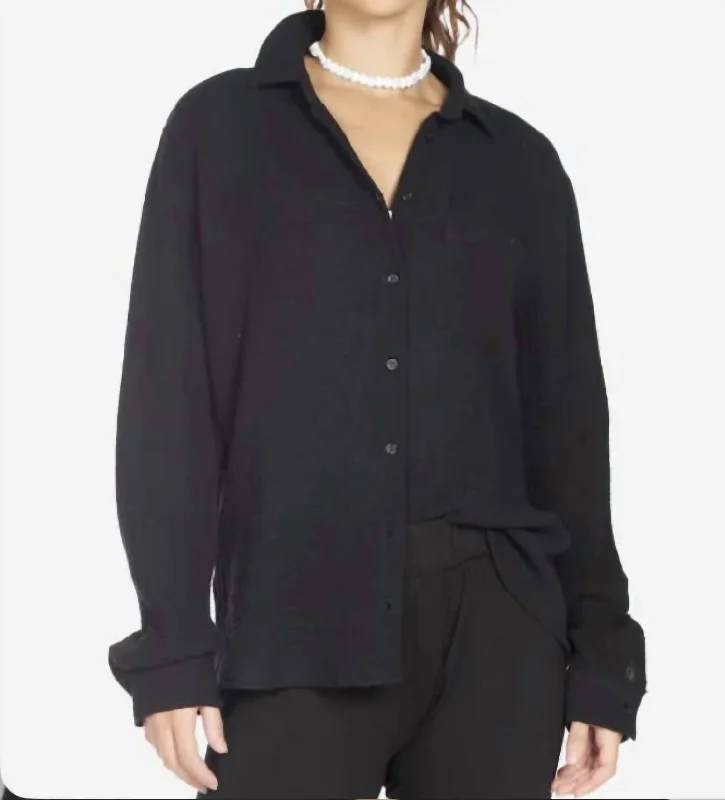 Latest Fashion Hobart Collar Shirt In Black