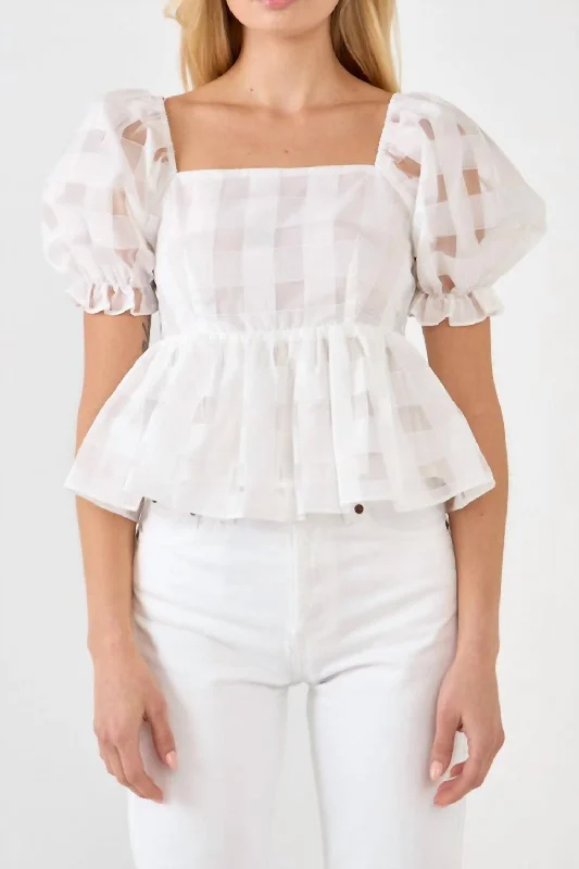 Stay Ahead In Style Off The Grid Top In White