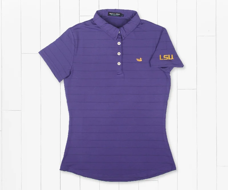 Chic Style, Always In Vogue Julia Performance Polo - Paulson - LSU