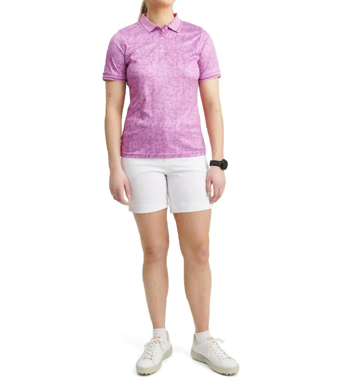 Winter Warehouse Sale Women Cherry Polo In Iris Flower