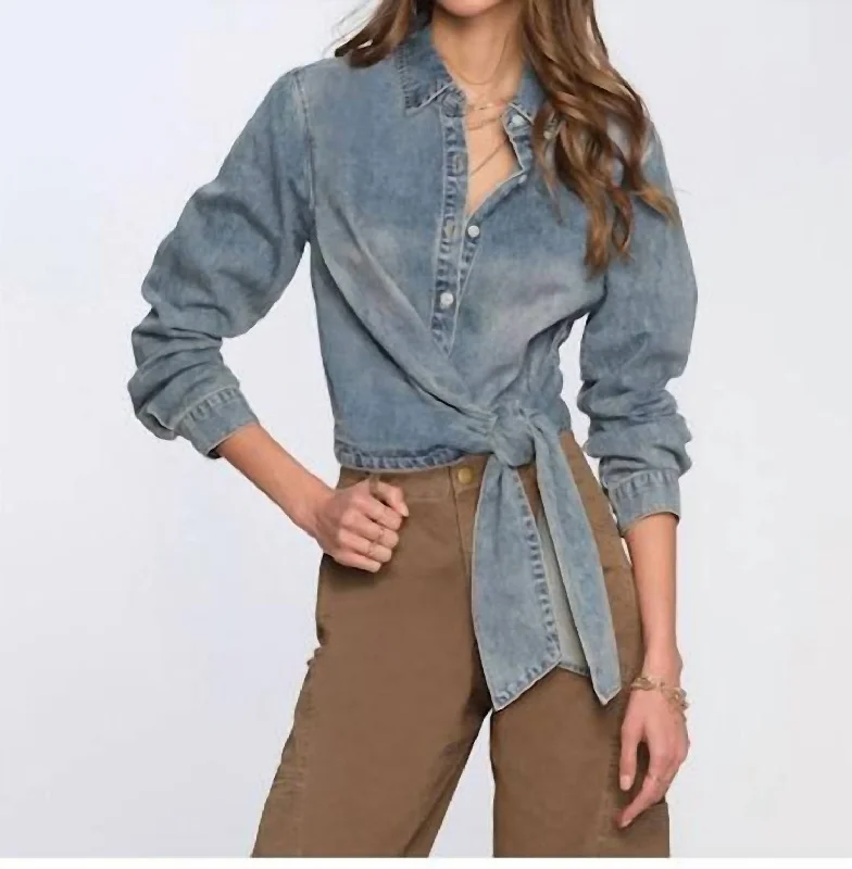 Crazy Discounts, Hurry Up Callista Wrap Shirt In Faded