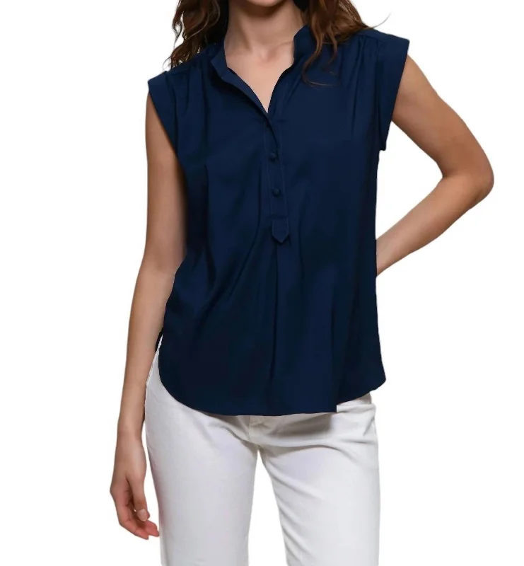 Fashion-Forward Dylan Top In Navy